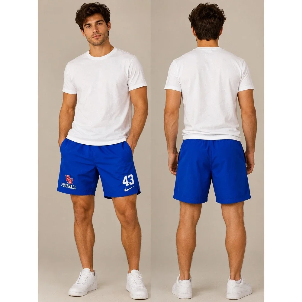 Nike Mens Dri-FIT VH Football Team Issue Shorts Blue Size Medium 43 Athletic